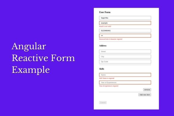 Angular Reactive Form Complete Example: Step-by-step – Tech Incent