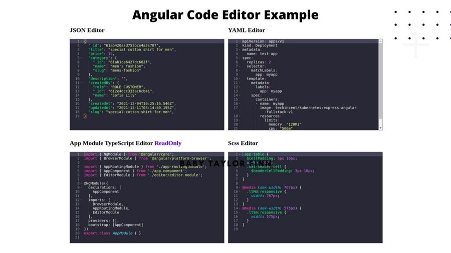 angular code editor
